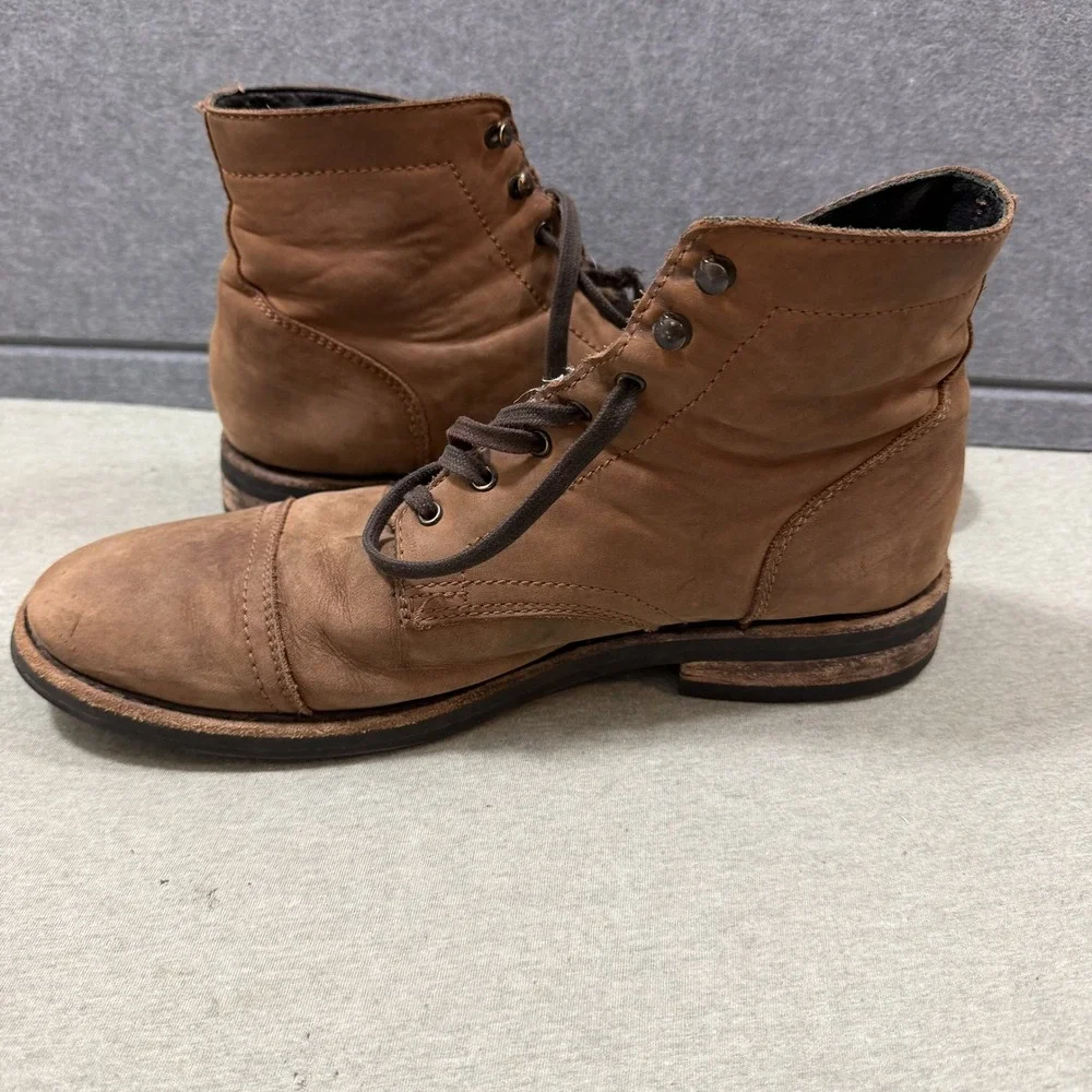 Thursday Boot Co Captain Boots 12 Brown Leather Cap Toe Combat Ankle Boots
